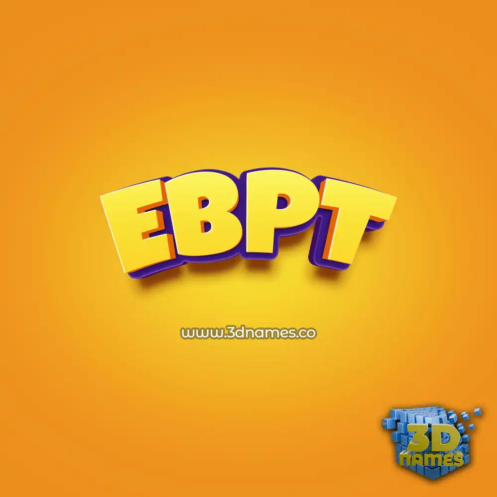 ebpt in Orange Toon style - 3D name wallpaper