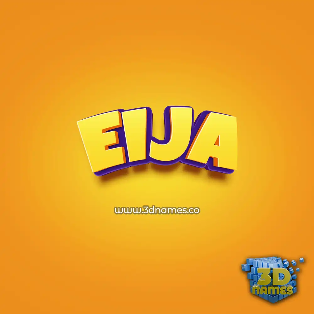 eija in Orange Toon style - 3D name wallpaper