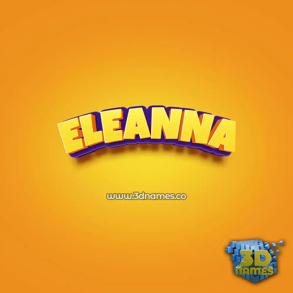 eleanna in Orange Toon style - 3D name wallpaper