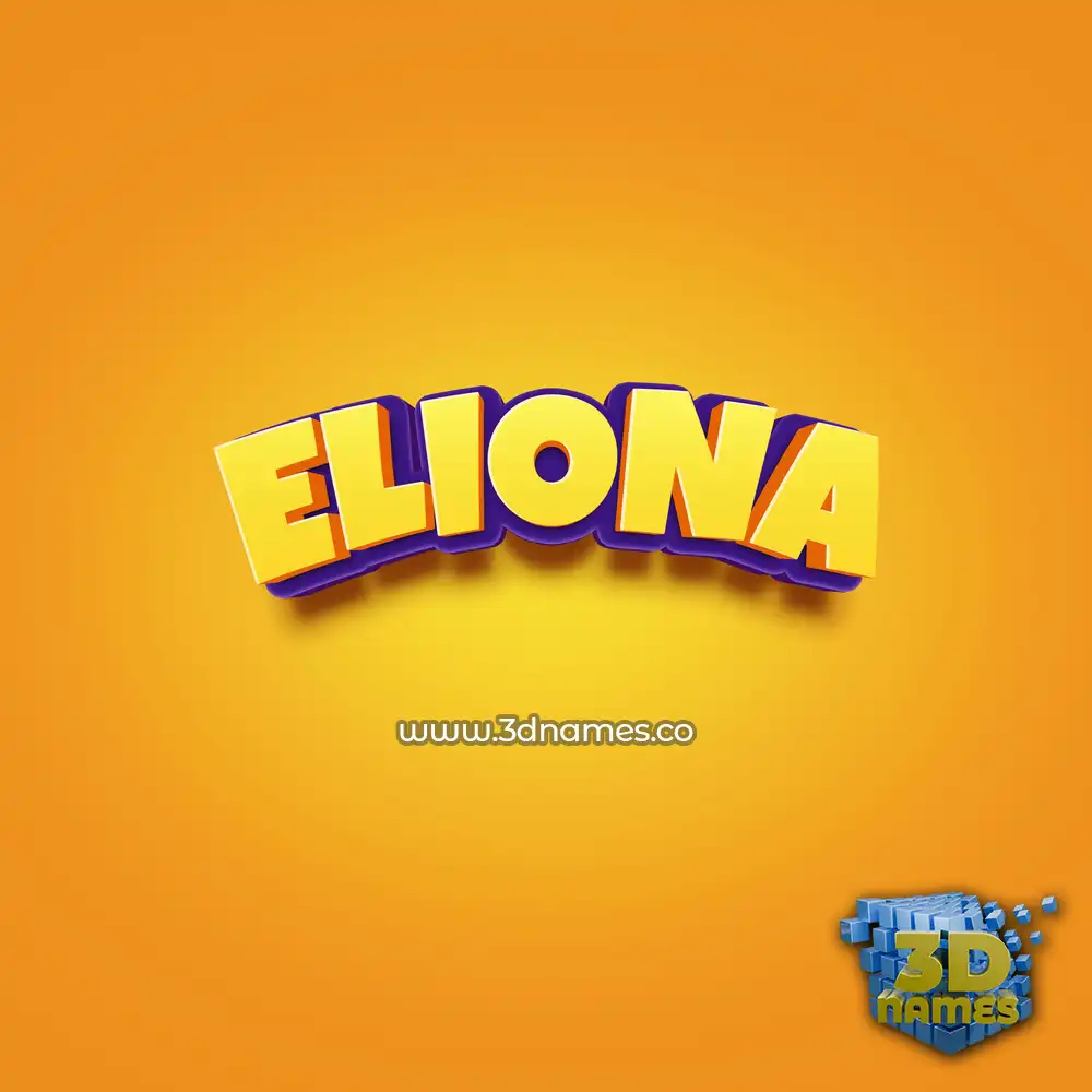 eliona in Orange Toon style - 3D name wallpaper