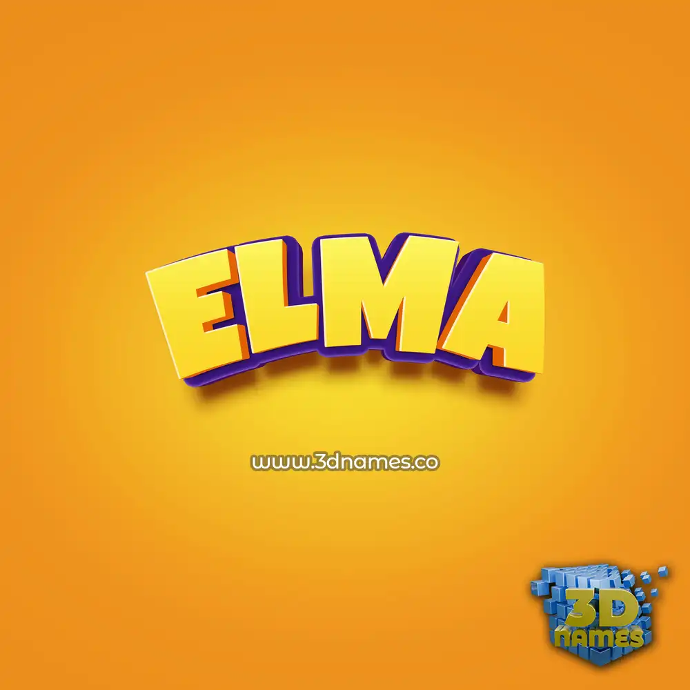 elma in Orange Toon style - 3D name wallpaper