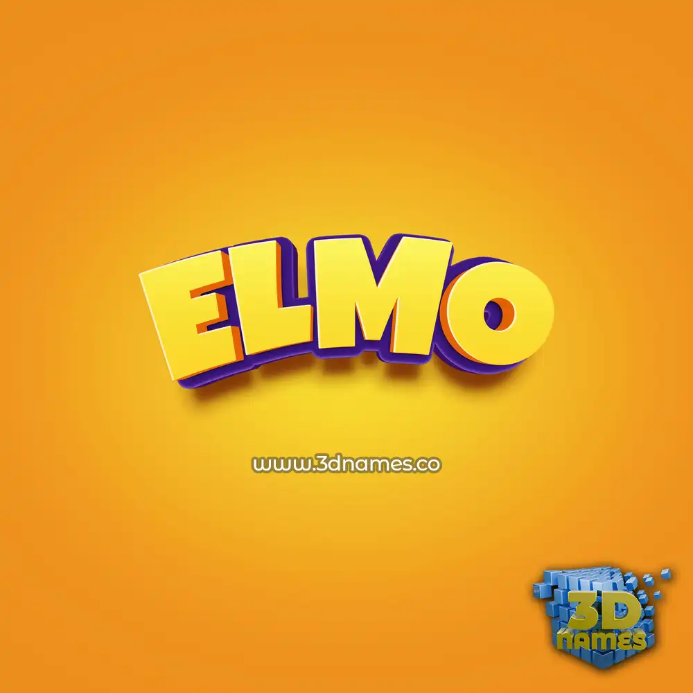 elmo in Orange Toon style - 3D name wallpaper