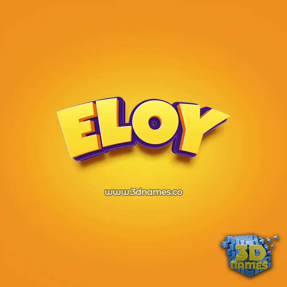 eloy in Orange Toon style - 3D name wallpaper