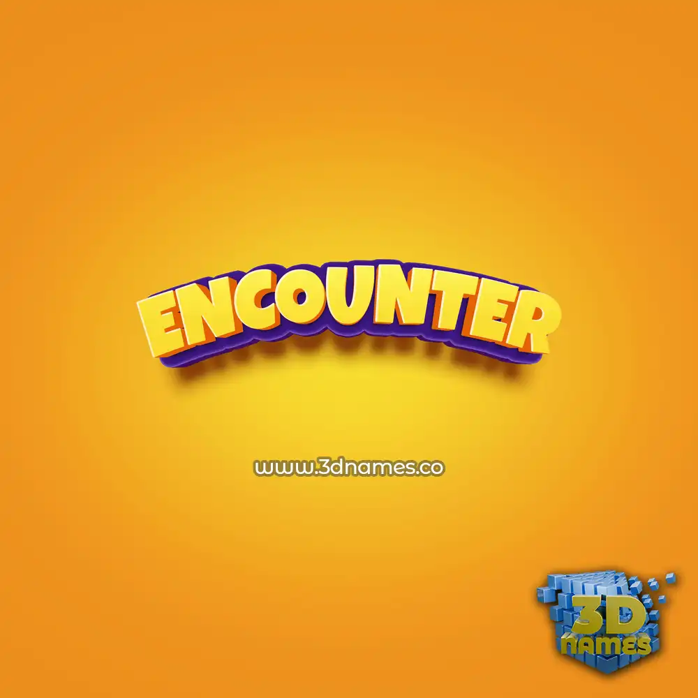 encounter in Orange Toon style - 3D name wallpaper
