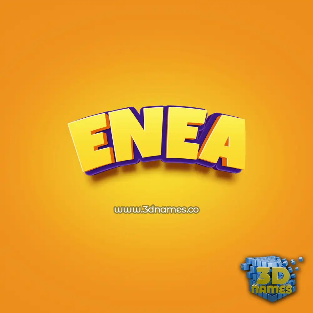 enea in Orange Toon style - 3D name wallpaper