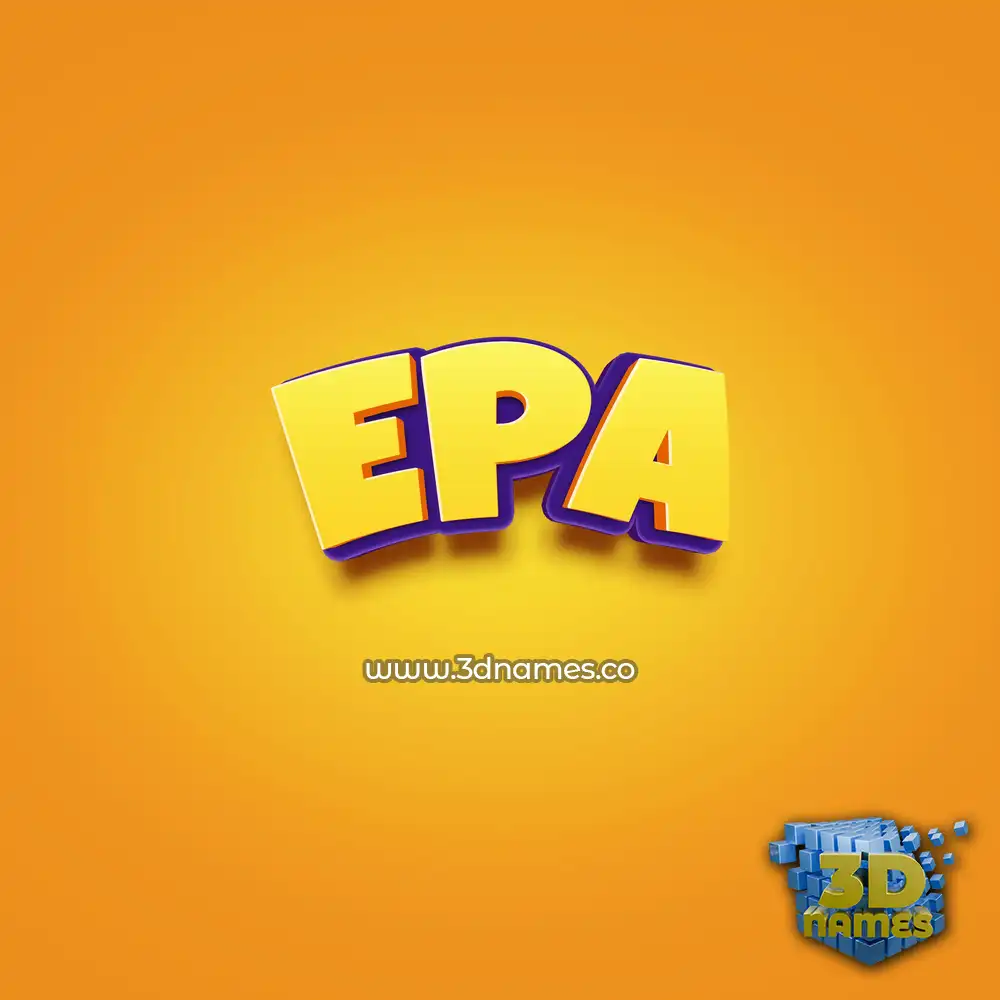 epa in Orange Toon style - 3D name wallpaper