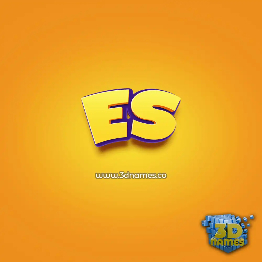 es in Orange Toon style - 3D name wallpaper