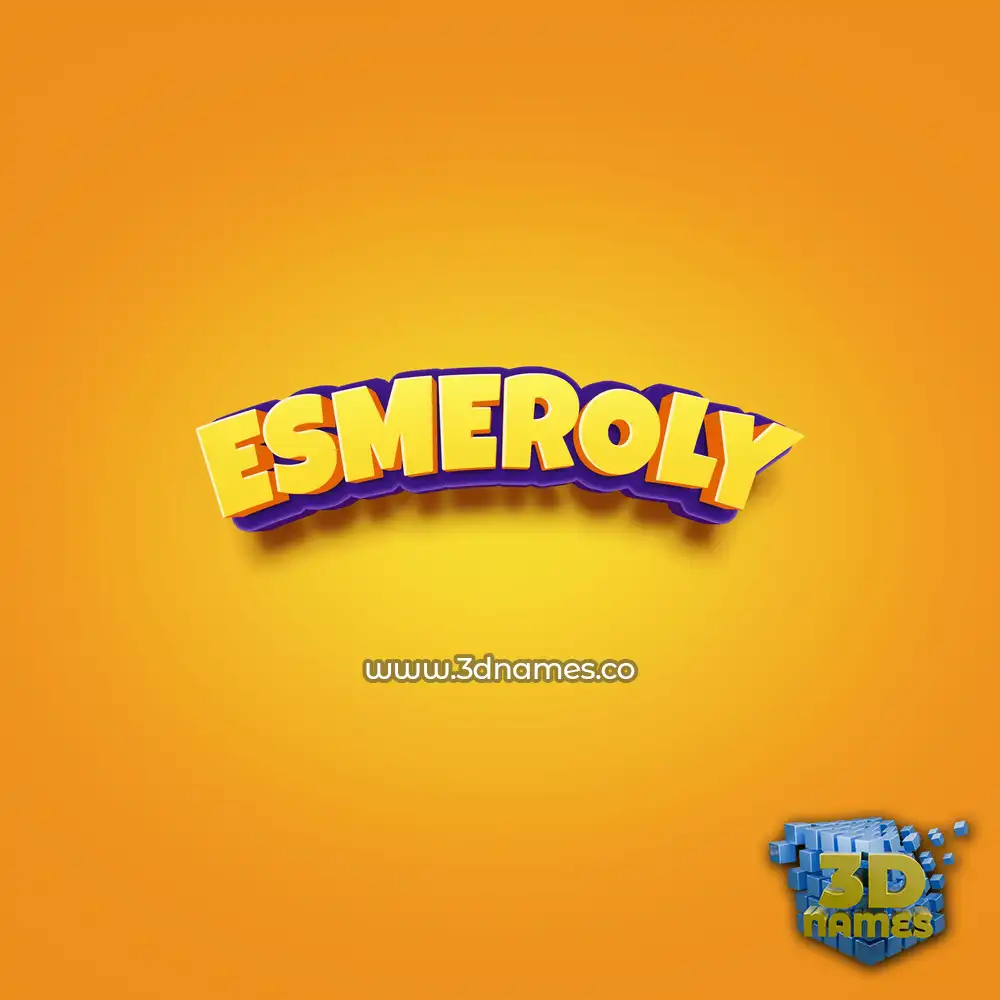 esmeroly in Orange Toon style - 3D name wallpaper