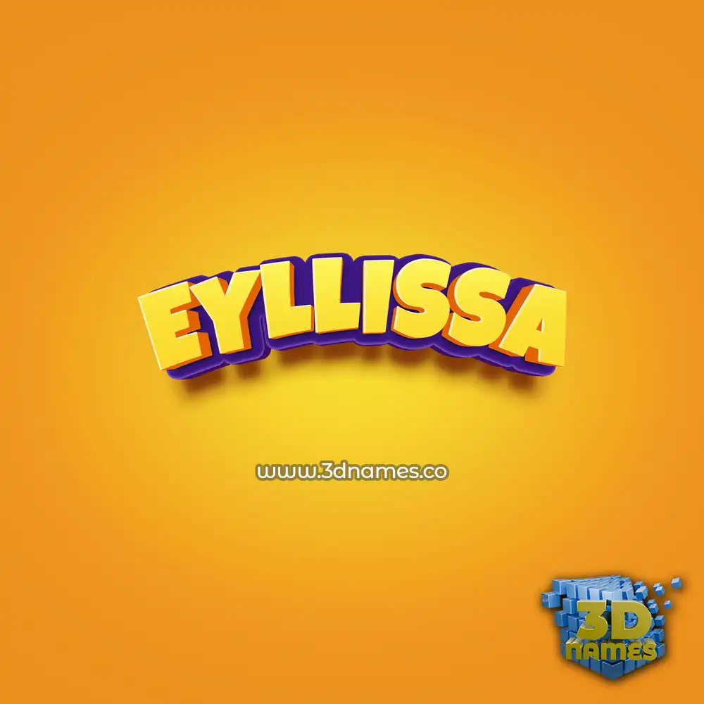 eyllissa in Orange Toon style - 3D name wallpaper