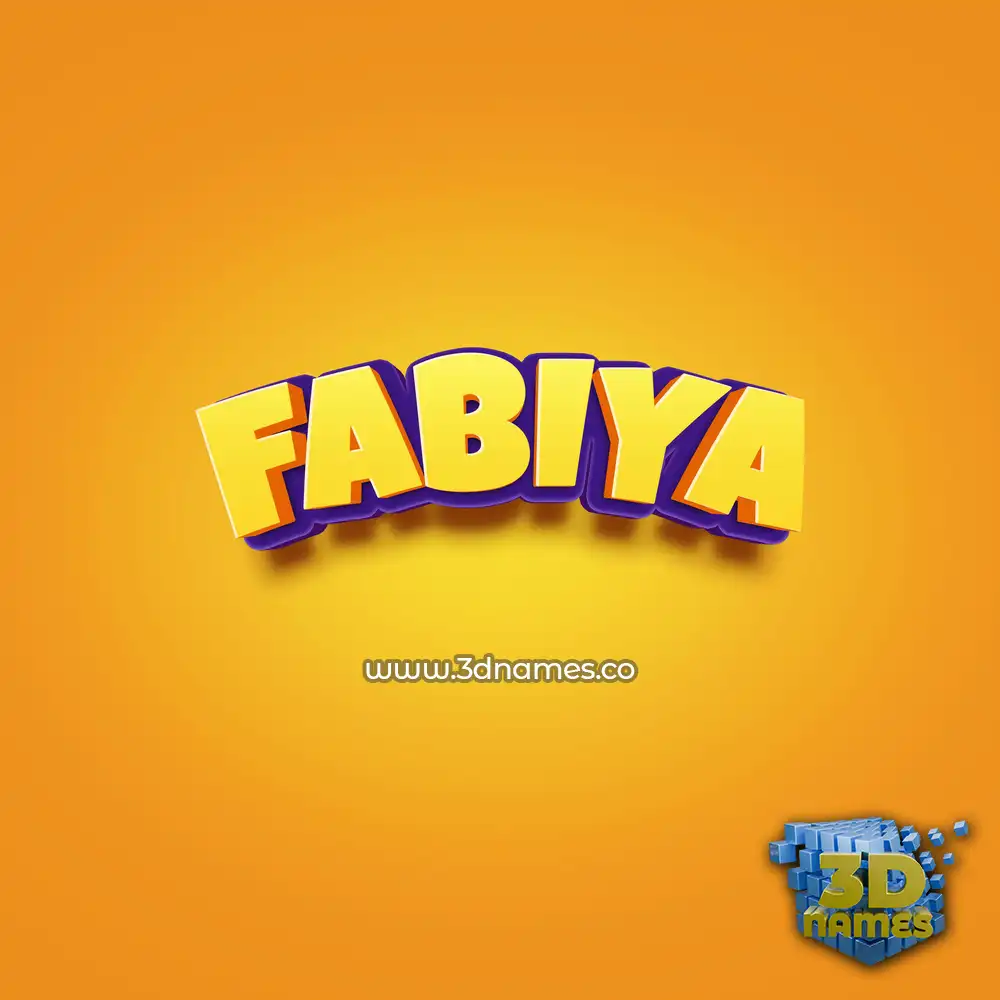fabiya in Orange Toon style - 3D name wallpaper
