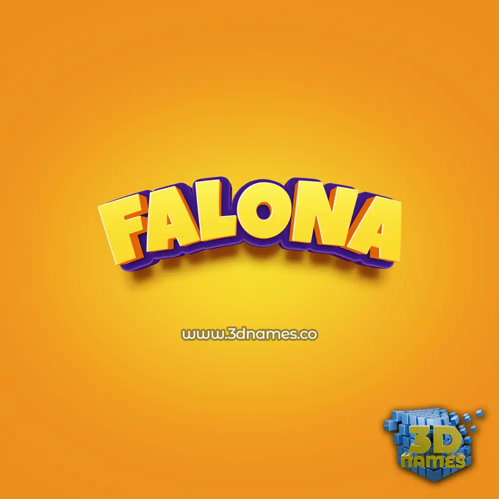 falona in Orange Toon style - 3D name wallpaper