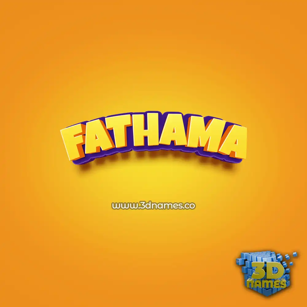 fathama in Orange Toon style - 3D name wallpaper