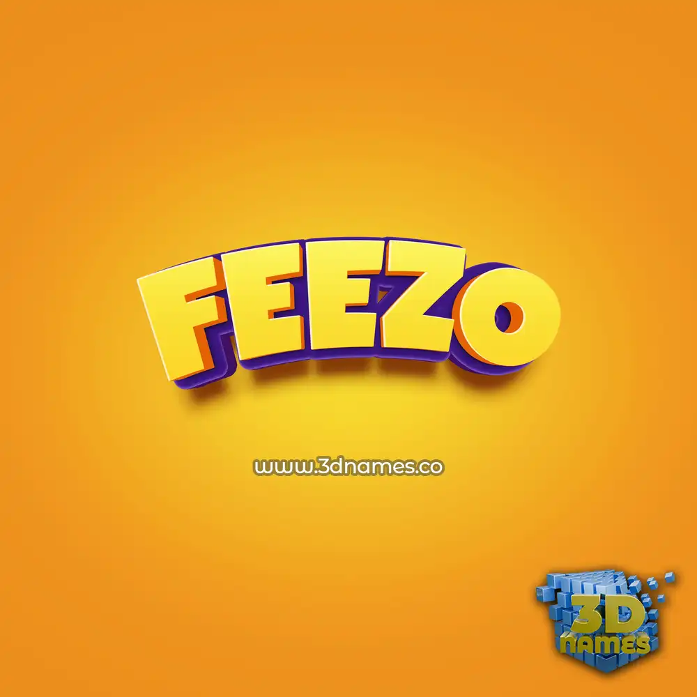 feezo in Orange Toon style - 3D name wallpaper