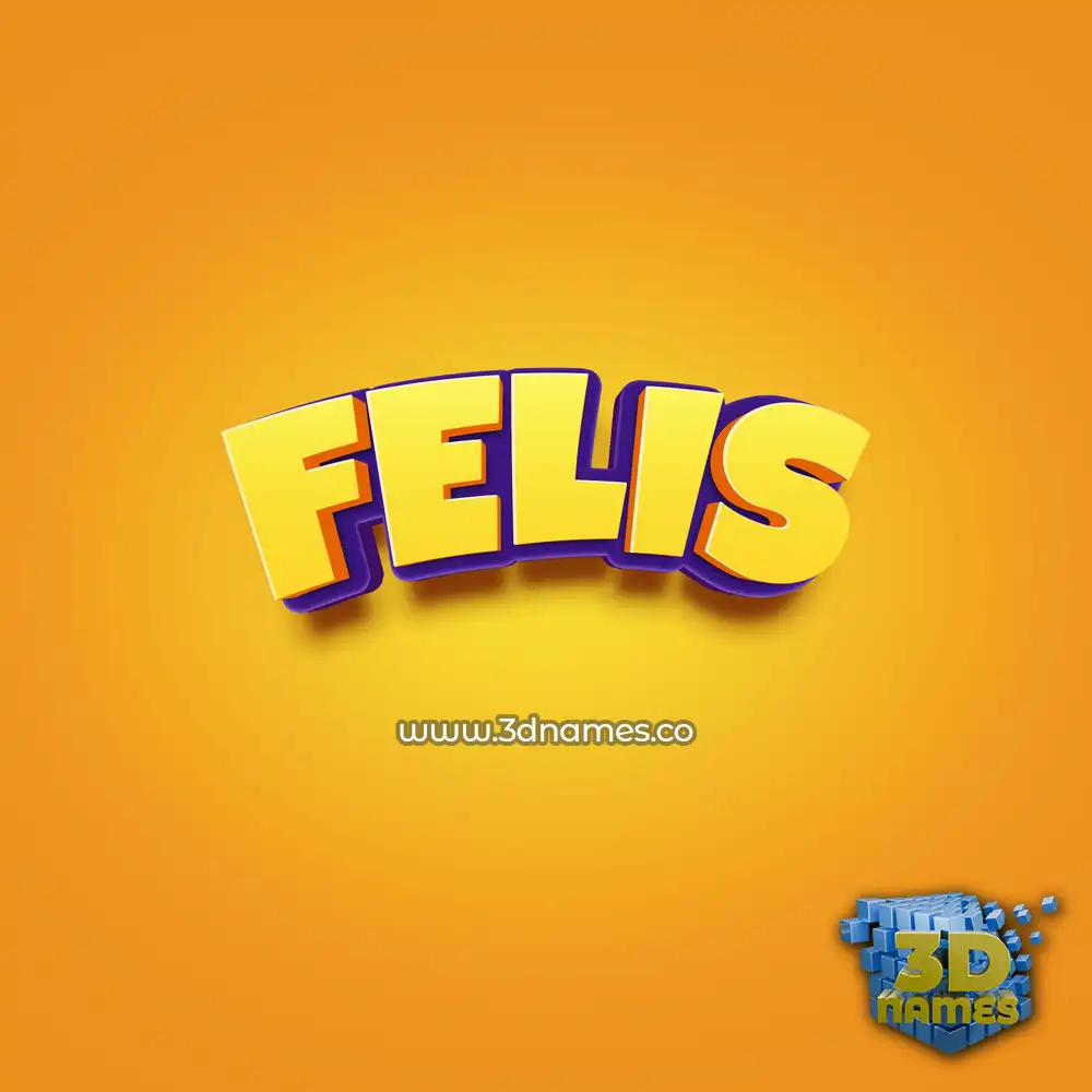 felis in Orange Toon style - 3D name wallpaper