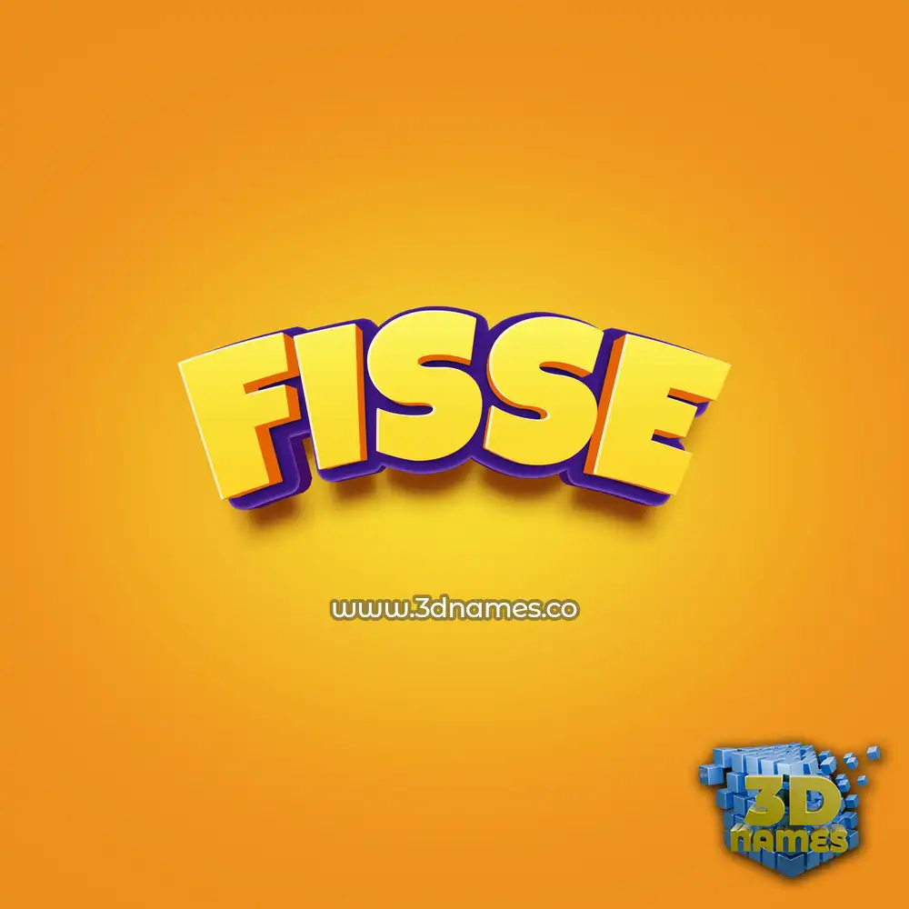 fisse in Orange Toon style - 3D name wallpaper