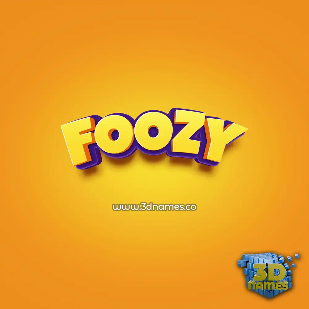 foozy in Orange Toon style - 3D name wallpaper