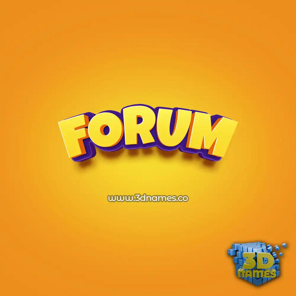 forum in Orange Toon style - 3D name wallpaper