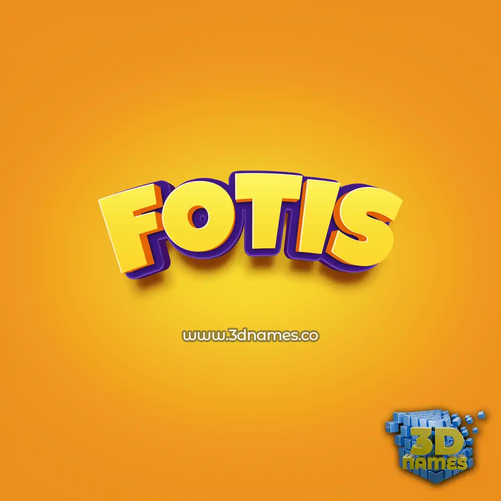 fotis in Orange Toon style - 3D name wallpaper