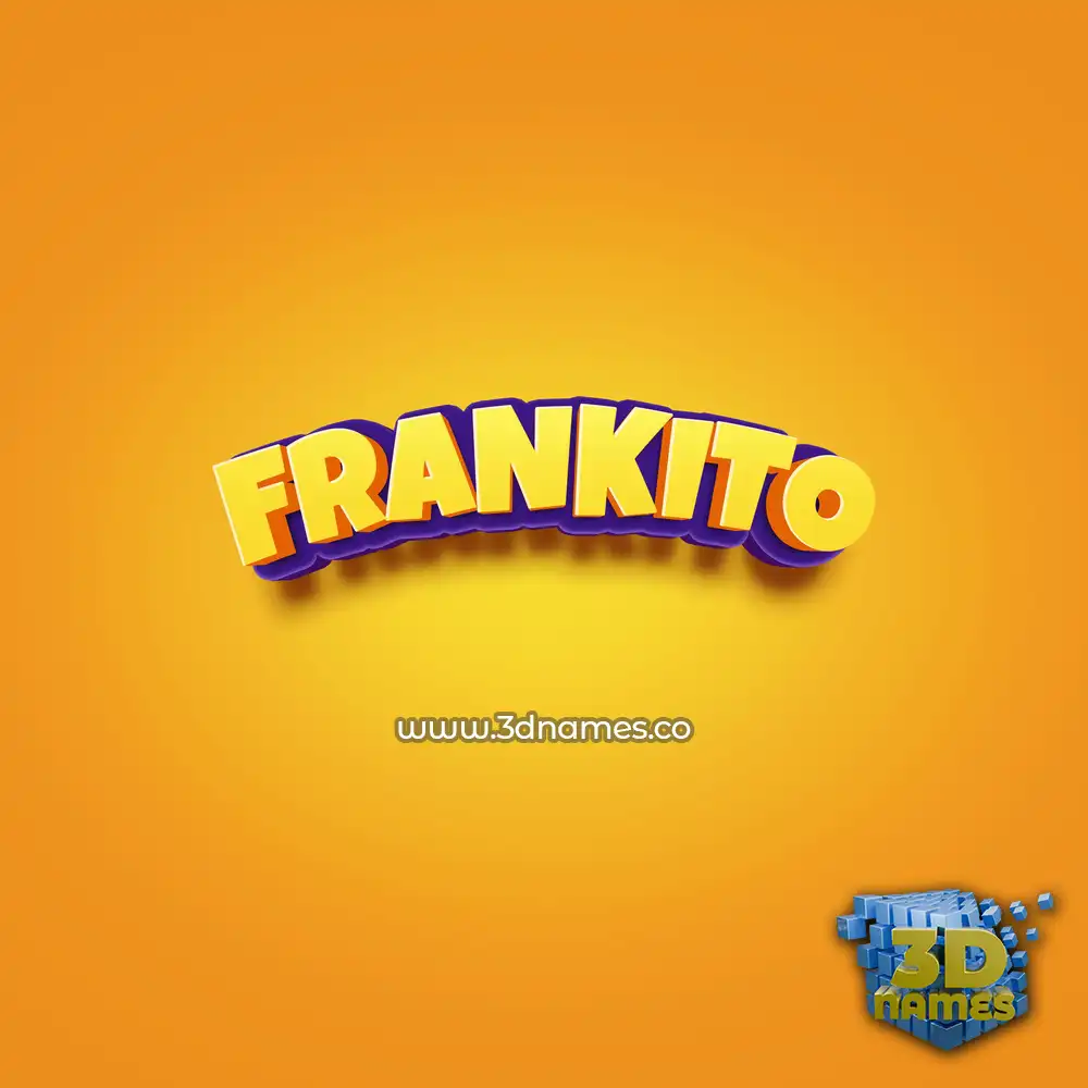 frankito in Orange Toon style - 3D name wallpaper