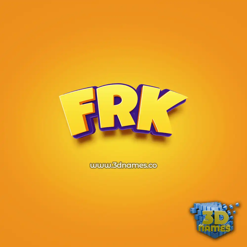 frk in Orange Toon style - 3D name wallpaper