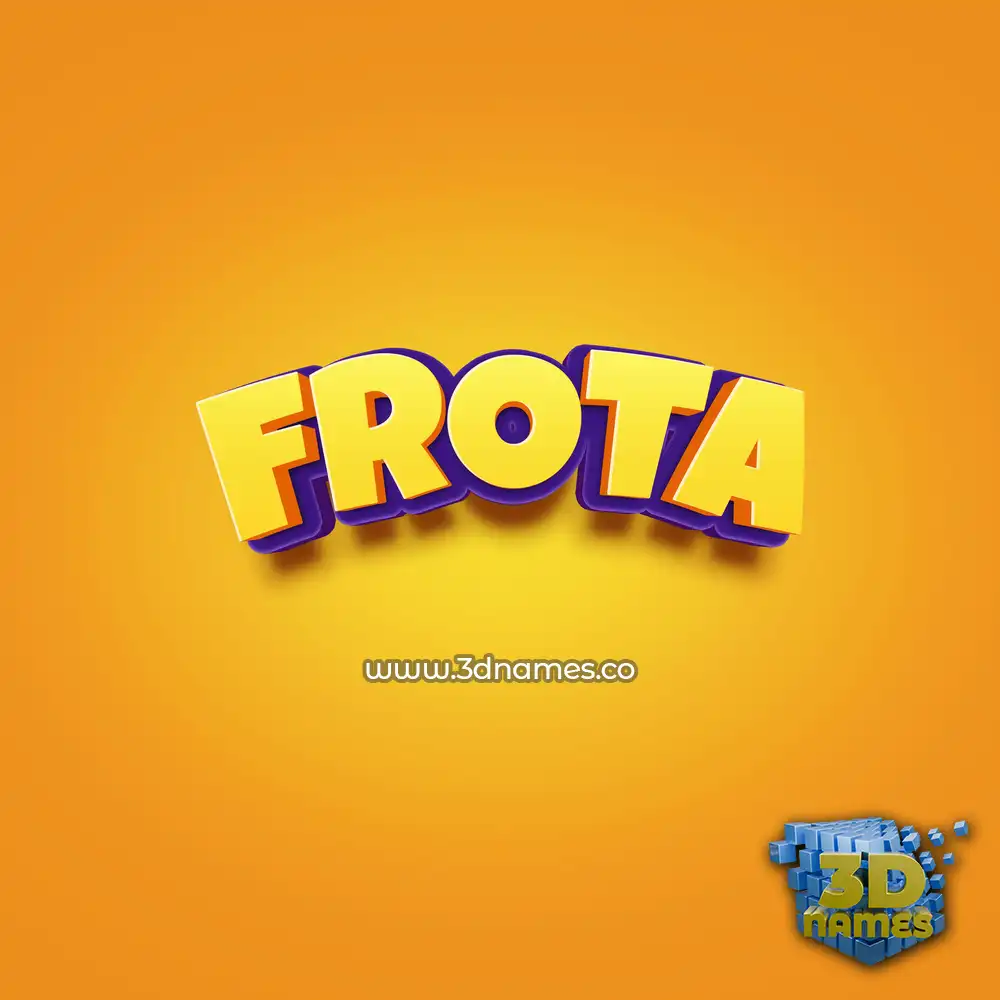 frota in Orange Toon style - 3D name wallpaper