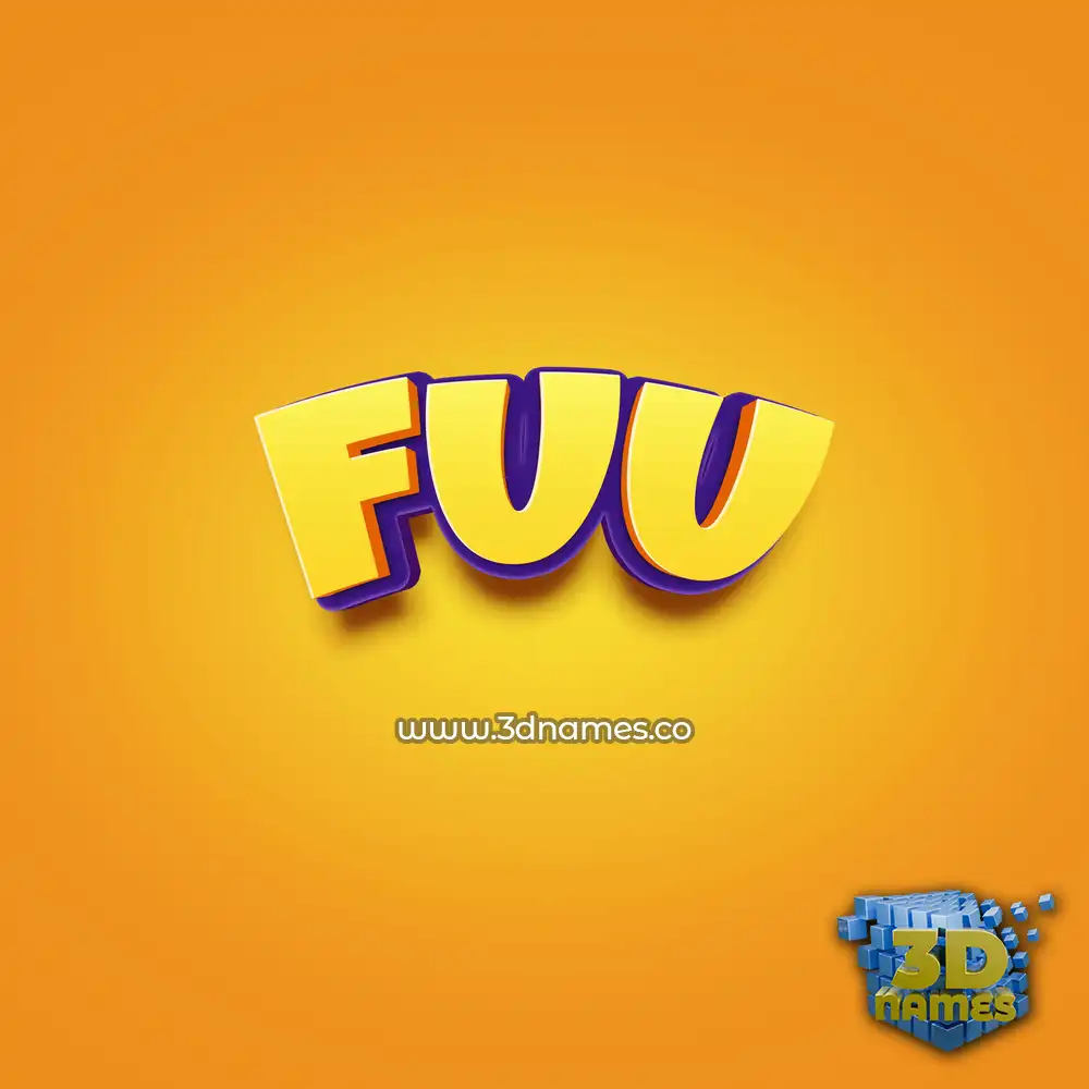 fuu in Orange Toon style - 3D name wallpaper
