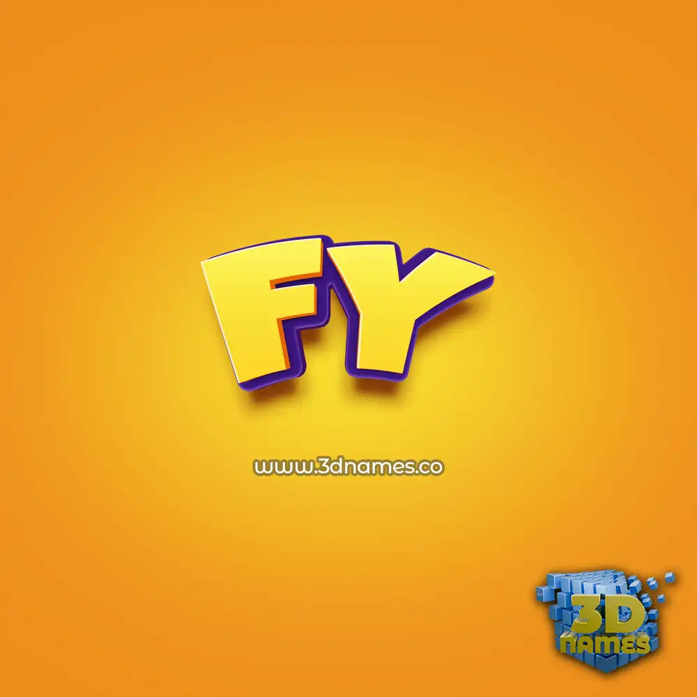 fy in Orange Toon style - 3D name wallpaper