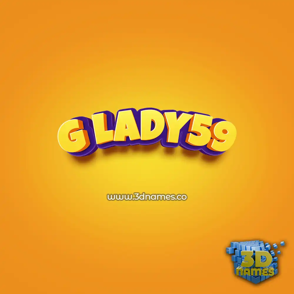 g lady59 in Orange Toon style - 3D name wallpaper