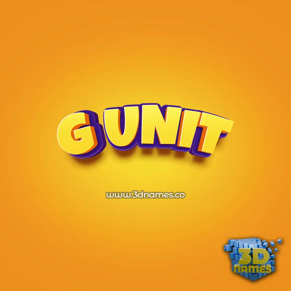 g unit in Orange Toon style - 3D name wallpaper