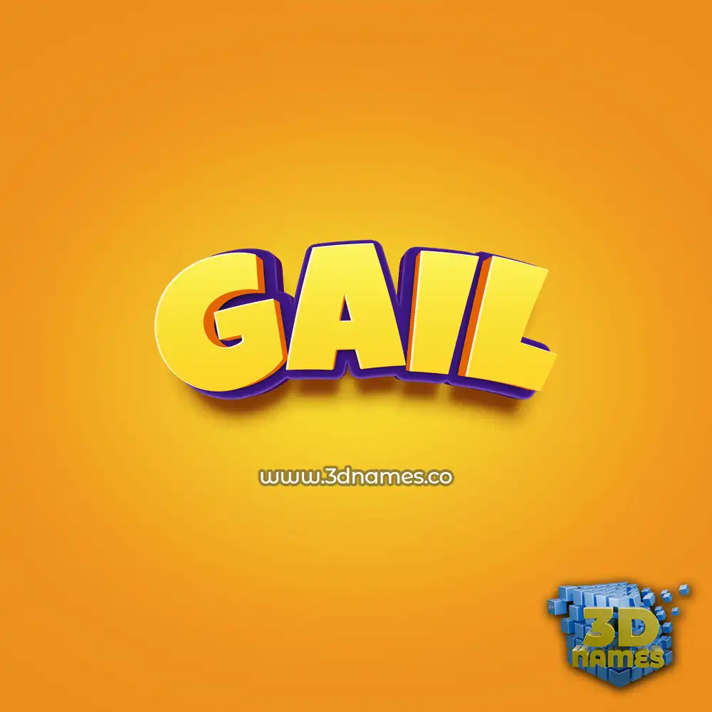 gail in Orange Toon style - 3D name wallpaper