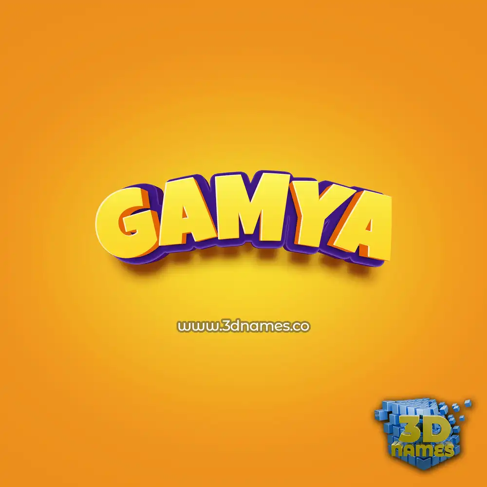 gamya in Orange Toon style - 3D name wallpaper