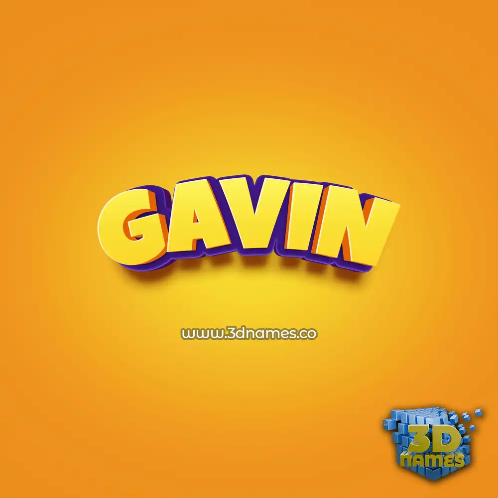 gavin in Orange Toon style - 3D name wallpaper