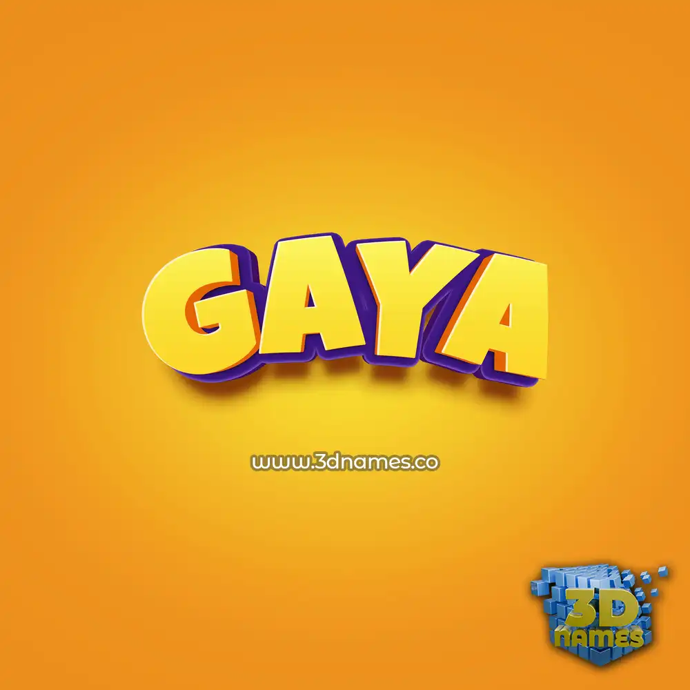 gaya in Orange Toon style - 3D name wallpaper