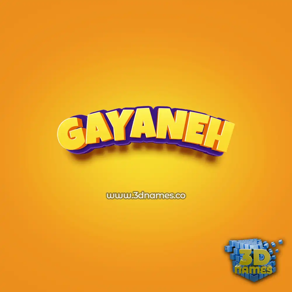 gayaneh in Orange Toon style - 3D name wallpaper