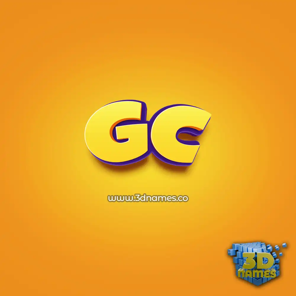 gc in Orange Toon style - 3D name wallpaper