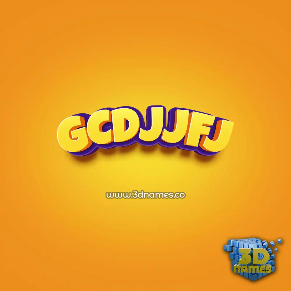 gcdjjfj in Orange Toon style - 3D name wallpaper