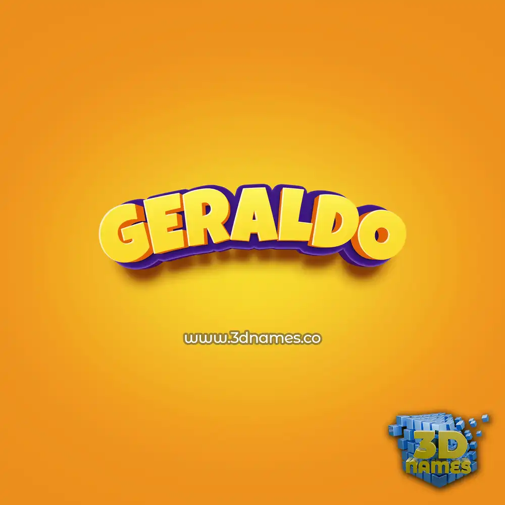 geraldo in Orange Toon style - 3D name wallpaper