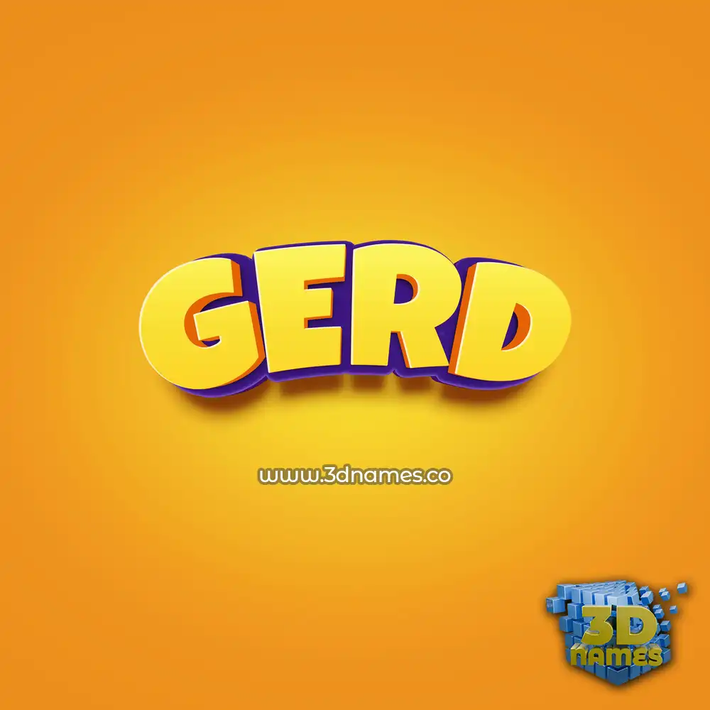gerd in Orange Toon style - 3D name wallpaper