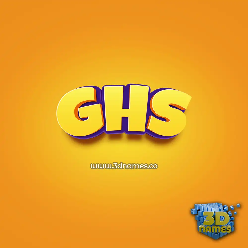ghs in Orange Toon style - 3D name wallpaper