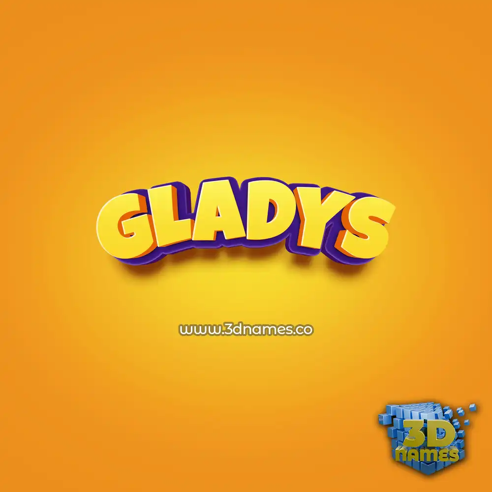 gladys in Orange Toon style - 3D name wallpaper