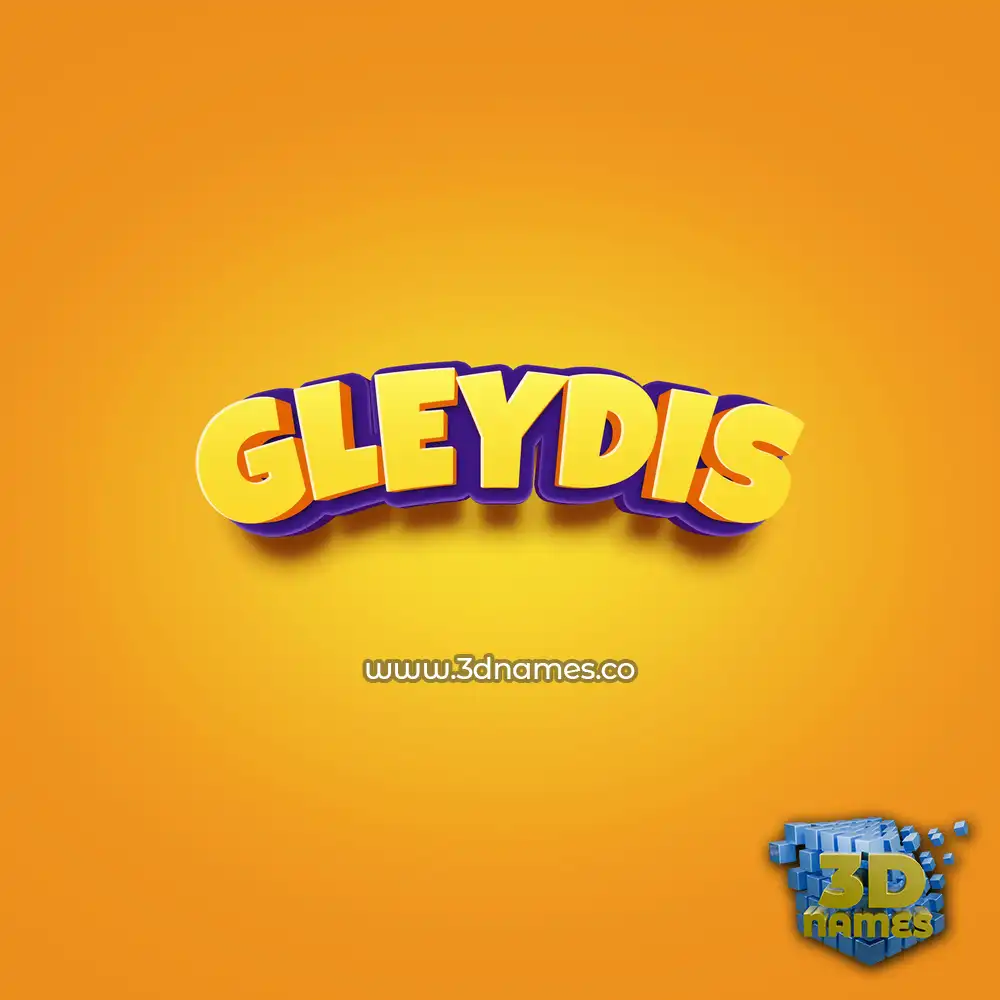 gleydis in Orange Toon style - 3D name wallpaper