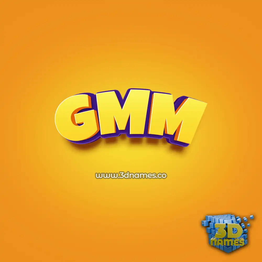 gmm in Orange Toon style - 3D name wallpaper