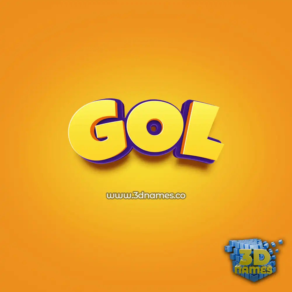 gol in Orange Toon style - 3D name wallpaper