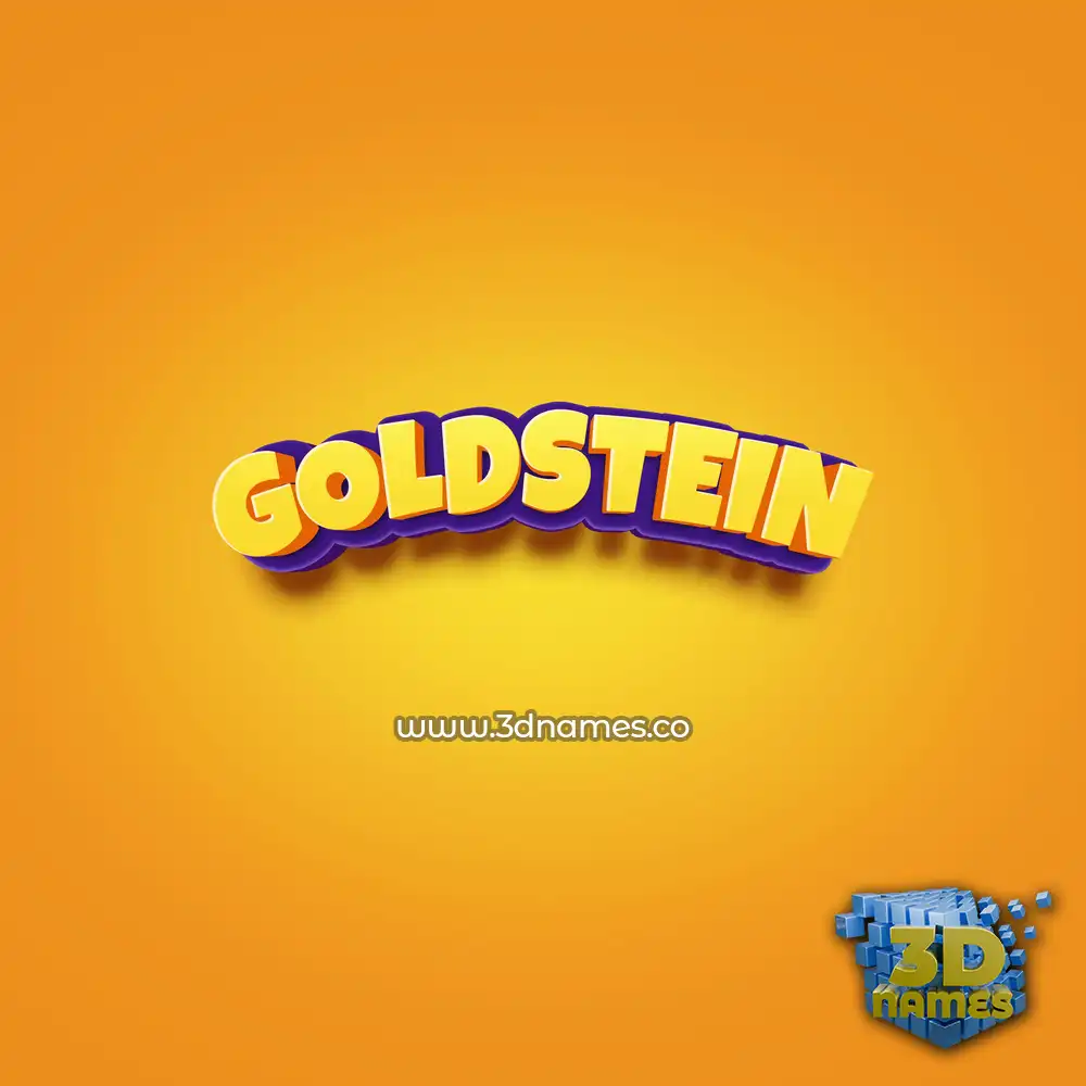 goldstein in Orange Toon style - 3D name wallpaper