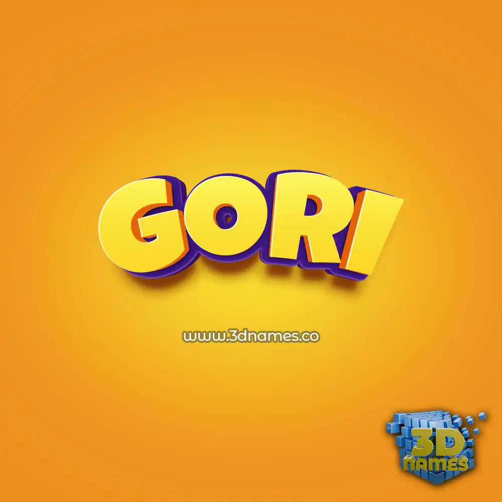 gori in Orange Toon style - 3D name wallpaper