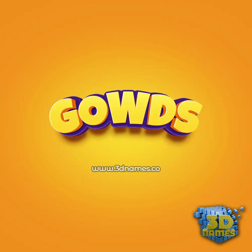 gowds in Orange Toon style - 3D name wallpaper