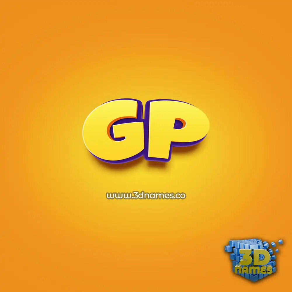 gp in Orange Toon style - 3D name wallpaper