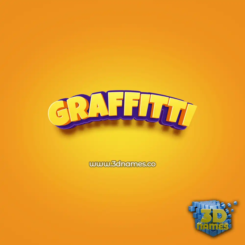 graffitti in Orange Toon style - 3D name wallpaper