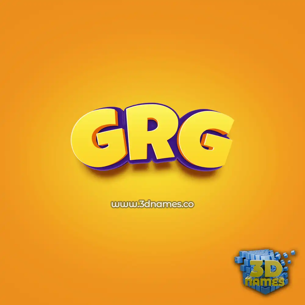 grg in Orange Toon style - 3D name wallpaper