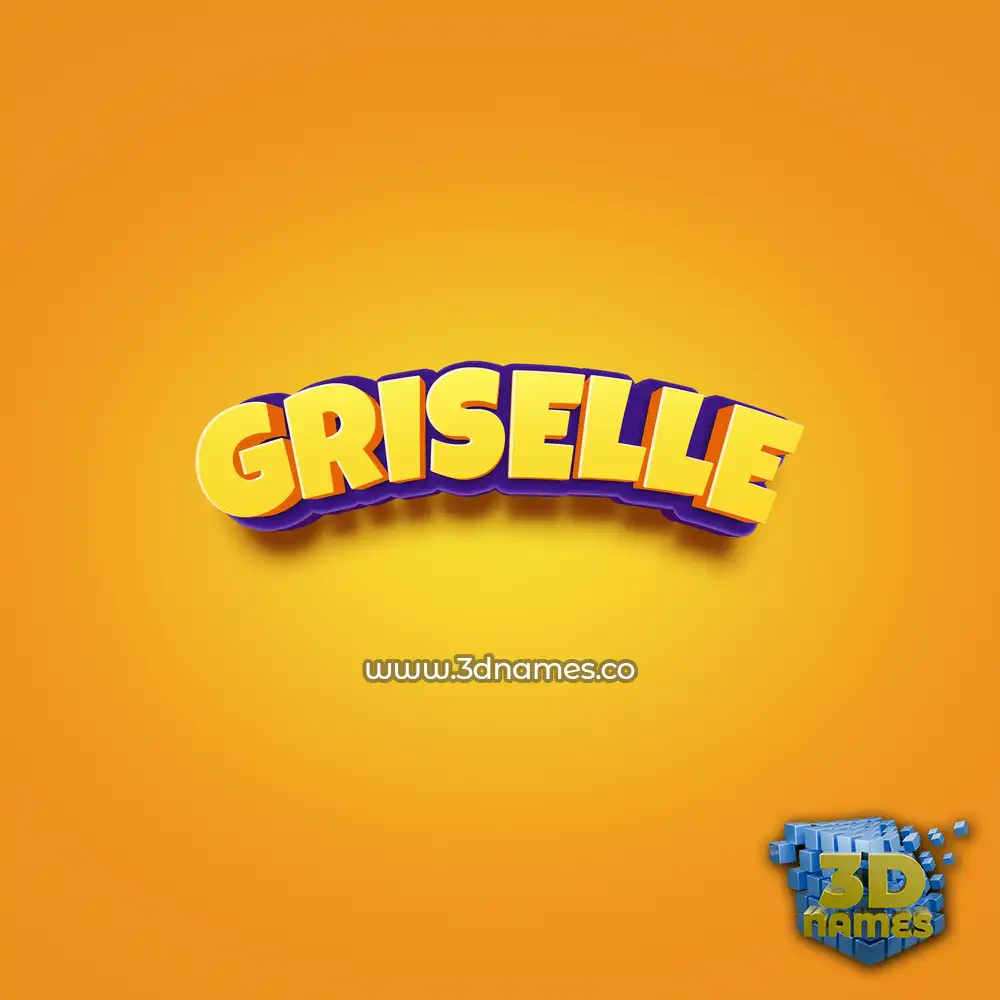 griselle in Orange Toon style - 3D name wallpaper